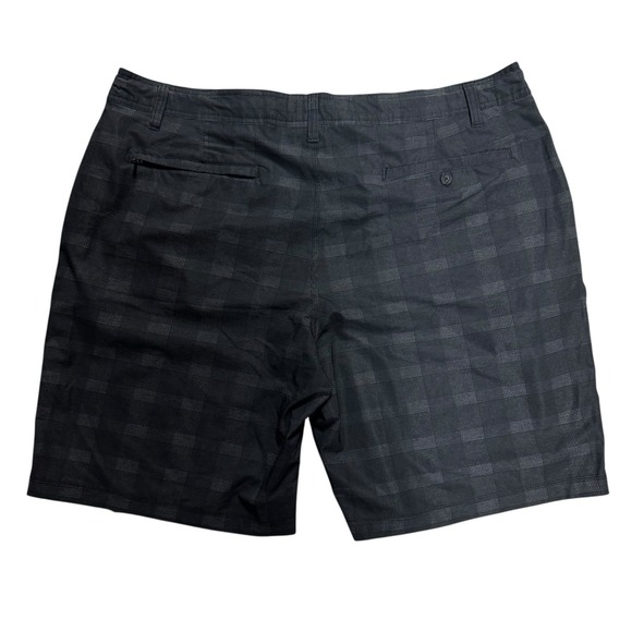 Hang Ten Hybrid Mens Dark Gray Plaid Shorts Size 42‎ Golf - Picture 2 of 7